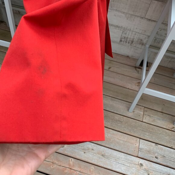 Vintage 90s Aquascutum London Aqua 5 Red Long Belted Trench Coat Overcoat - Picture 15 of 16